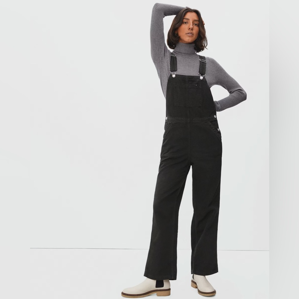 Everlane The Canvas Overalls in black